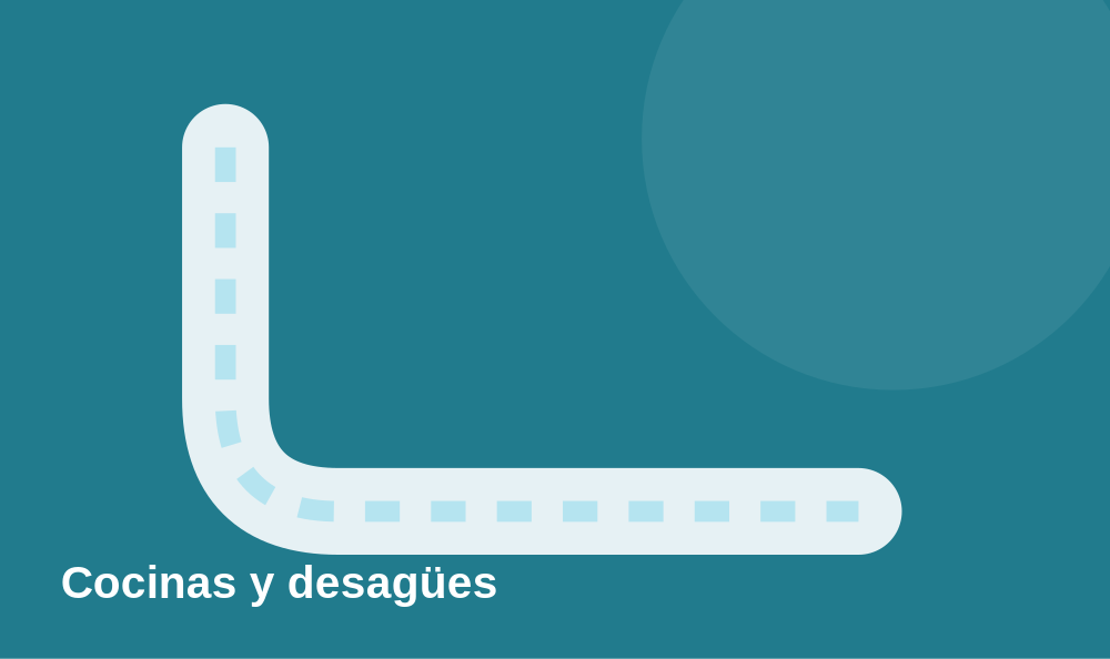 Ilustración de cañerías para cocinas y baños